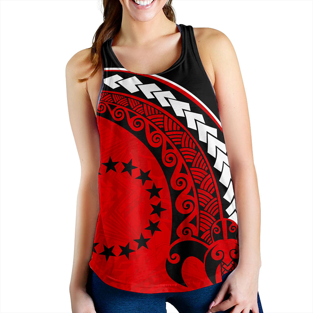 Cook Islands Women Tank Turtle Polynesian Tribal Coat Of Arms