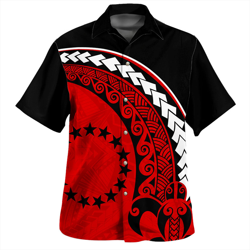 Cook Islands Hawaiian Shirt Turtle Polynesian Tribal Coat Of Arms