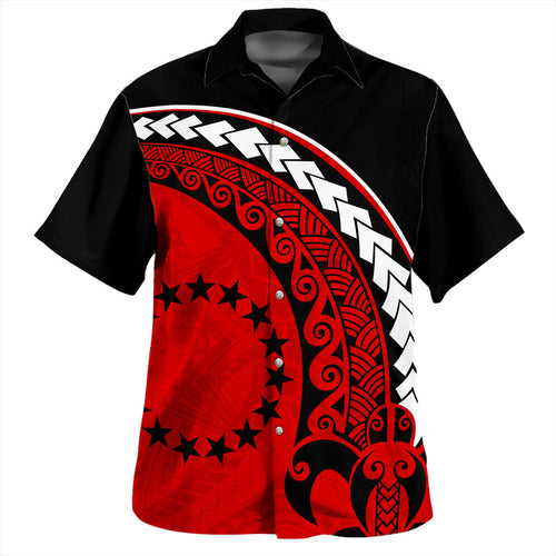 Cook Islands Hawaiian Shirt Turtle Polynesian Tribal Coat Of Arms