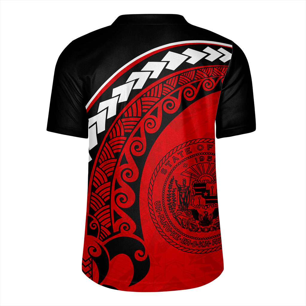 Hawaii Rugby Jersey Turtle Polynesian Tribal Coat Of Arms