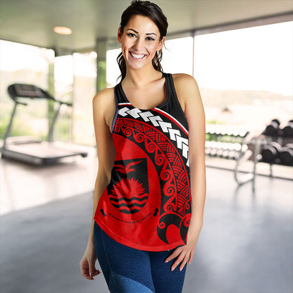 Kiribati Women Tank Turtle Polynesian Tribal Coat Of Arms