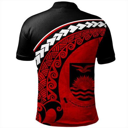 Kiribati Polo Shirt Turtle Polynesian Tribal Coat Of Arms