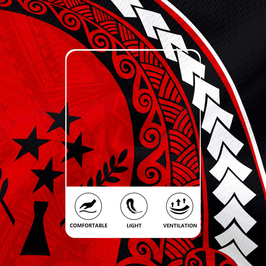 Kosrae Rugby Jersey Turtle Polynesian Tribal Coat Of Arms