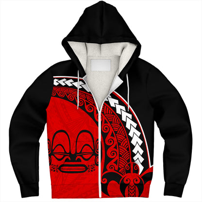 Marquesas Islands Sherpa Hoodie Turtle Polynesian Tribal Coat Of Arms