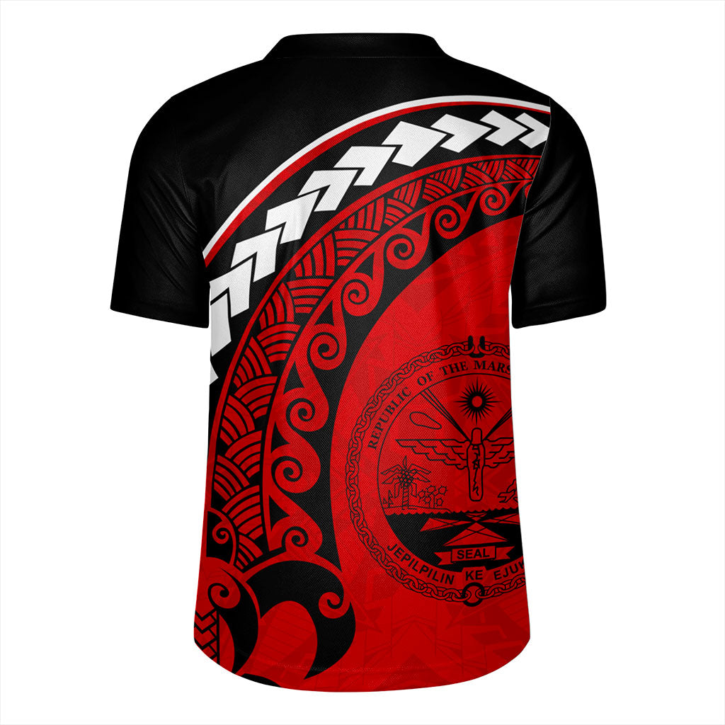 Marshall Islands Rugby Jersey Turtle Polynesian Tribal Coat Of Arms