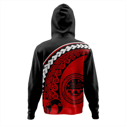 Federated States Of Micronesia Hoodie Turtle Polynesian Tribal Coat Of Arms