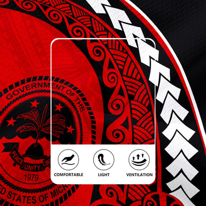 Federated States Of Micronesia Rugby Jersey Turtle Polynesian Tribal Coat Of Arms