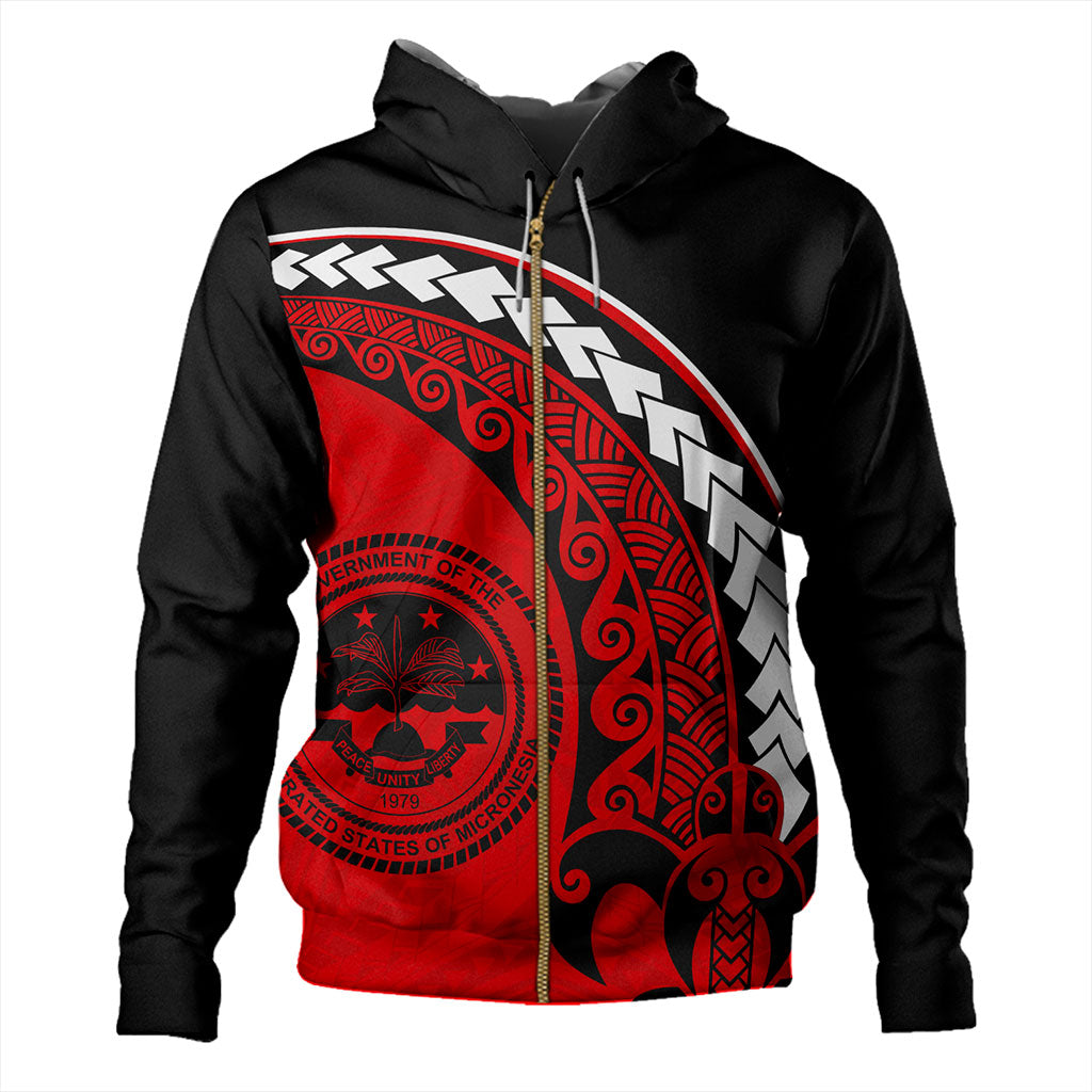 Federated States Of Micronesia Hoodie Turtle Polynesian Tribal Coat Of Arms