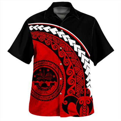 Federated States Of Micronesia Hawaiian Shirt Turtle Polynesian Tribal Coat Of Arms