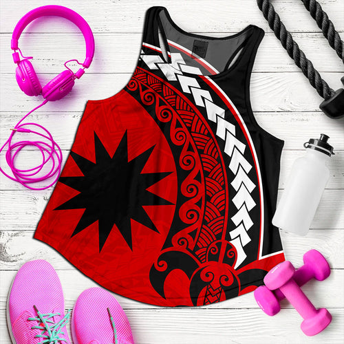 Nauru Women Tank Turtle Polynesian Tribal Coat Of Arms