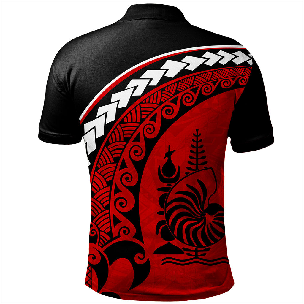 New Caledonia Polo Shirt Turtle Polynesian Tribal Coat Of Arms