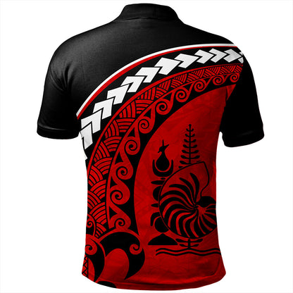 New Caledonia Polo Shirt Turtle Polynesian Tribal Coat Of Arms