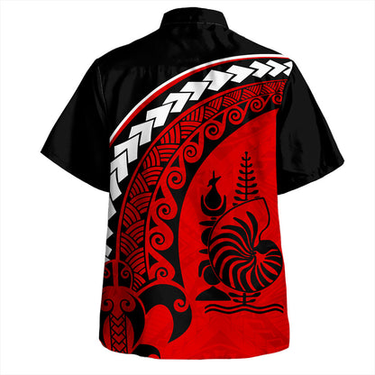 New Caledonia Hawaiian Shirt Turtle Polynesian Tribal Coat Of Arms