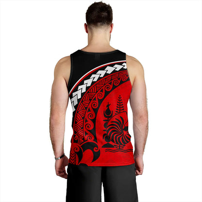 New Caledonia Tank Top Turtle Polynesian Tribal Coat Of Arms