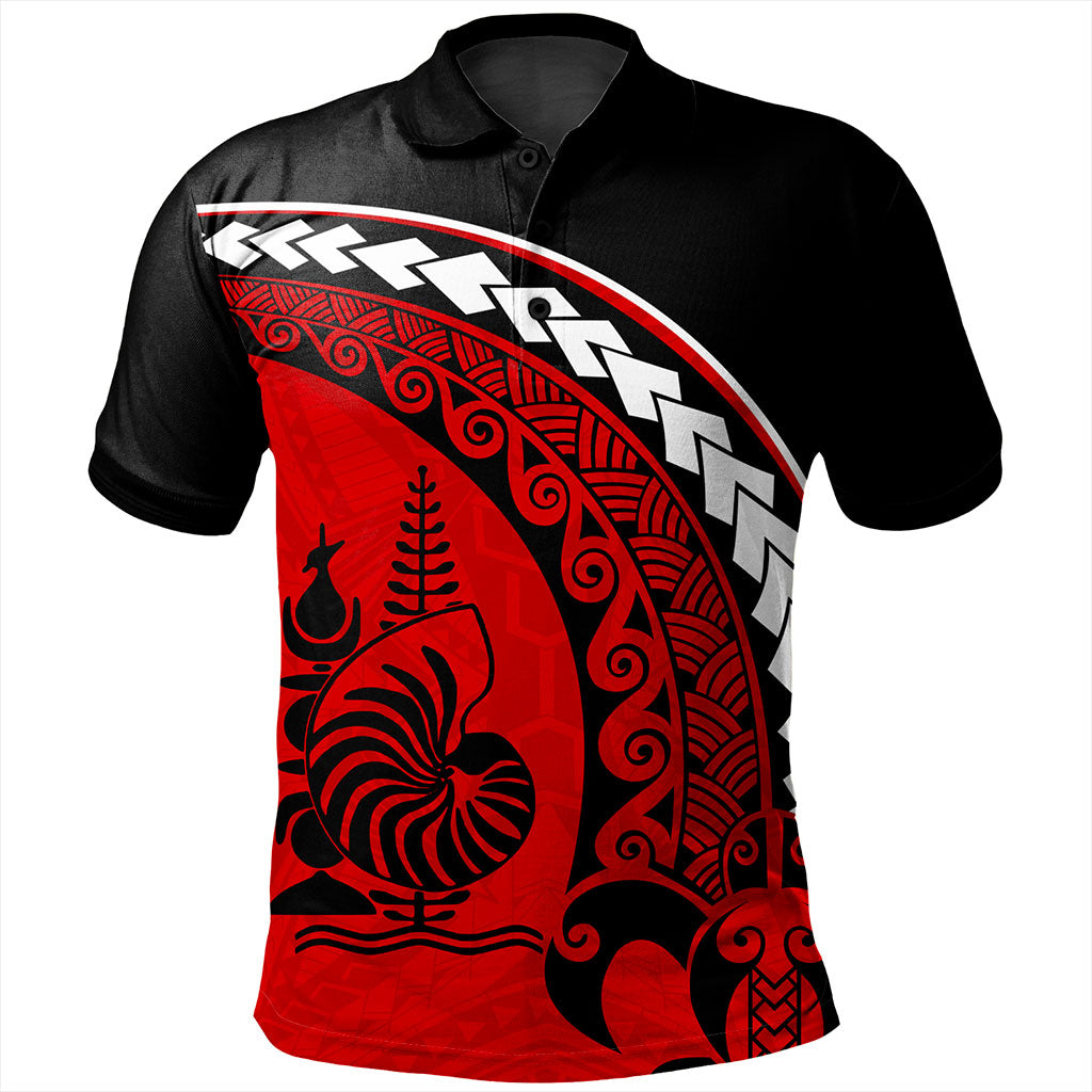 New Caledonia Polo Shirt Turtle Polynesian Tribal Coat Of Arms