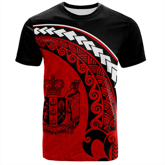 New Zealand T-Shirt Turtle Polynesian Tribal Coat Of Arms