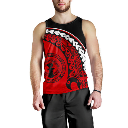 Northern Mariana Islands Tank Top Turtle Polynesian Tribal Coat Of Arms