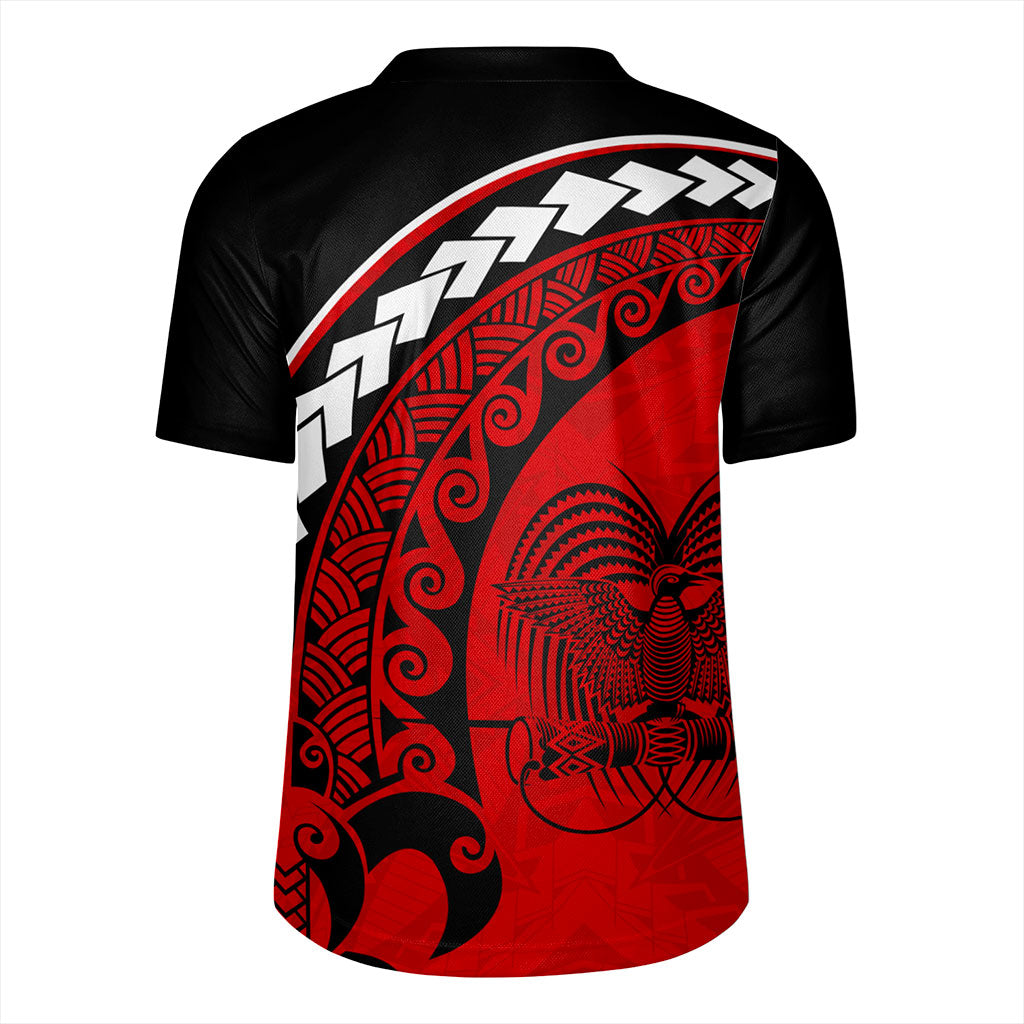 Papua New Guinea Rugby Jersey Turtle Polynesian Tribal Coat Of Arms