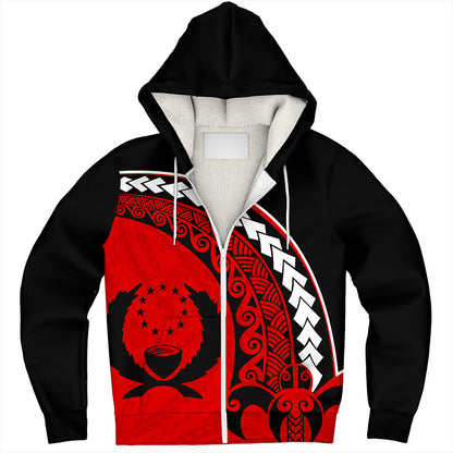 Pohnpei State Sherpa Hoodie Turtle Polynesian Tribal Coat Of Arms