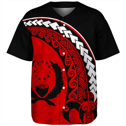 Pohnpei State Baseball Shirt Turtle Polynesian Tribal Coat Of Arms