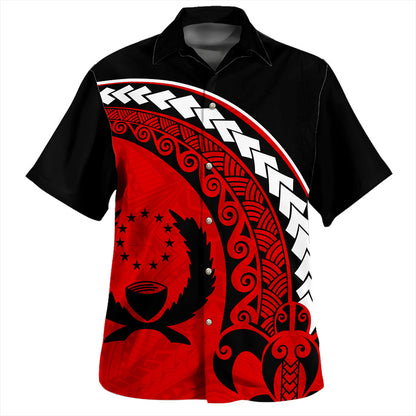 Pohnpei State Hawaiian Shirt Turtle Polynesian Tribal Coat Of Arms