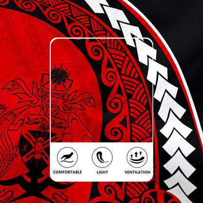 Solomon Islands Rugby Jersey Turtle Polynesian Tribal Coat Of Arms
