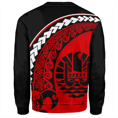 Tahiti Sweatshirt Turtle Polynesian Tribal Coat Of Arms