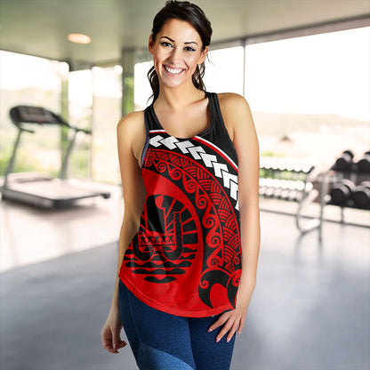 Tahiti Women Tank Turtle Polynesian Tribal Coat Of Arms
