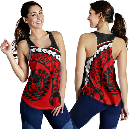 Tahiti Women Tank Turtle Polynesian Tribal Coat Of Arms