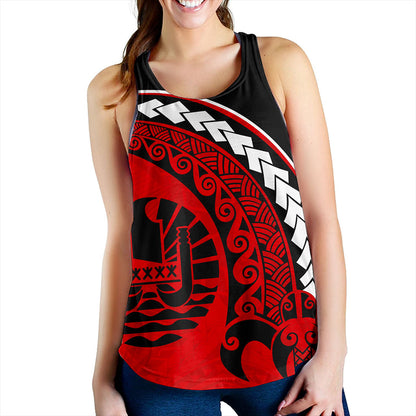 Tahiti Women Tank Turtle Polynesian Tribal Coat Of Arms