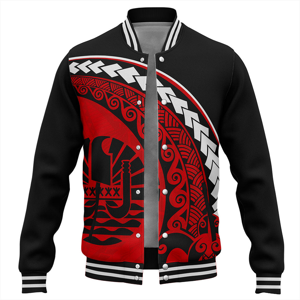 Tahiti Baseball Jacket Turtle Polynesian Tribal Coat Of Arms