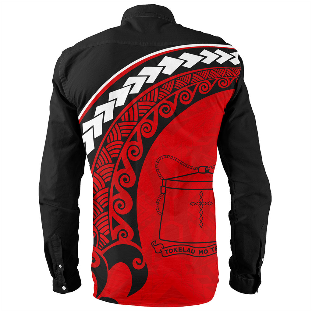 Tokelau Long Sleeve Shirt Turtle Polynesian Tribal Coat Of Arms