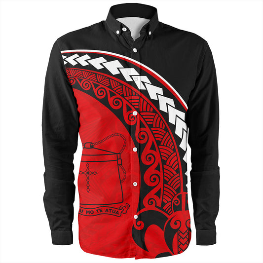 Tokelau Long Sleeve Shirt Turtle Polynesian Tribal Coat Of Arms