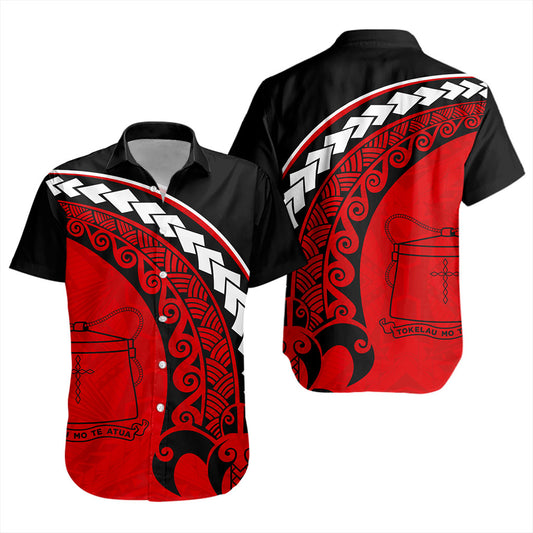 Tokelau Short Sleeve Shirt Turtle Polynesian Tribal Coat Of Arms