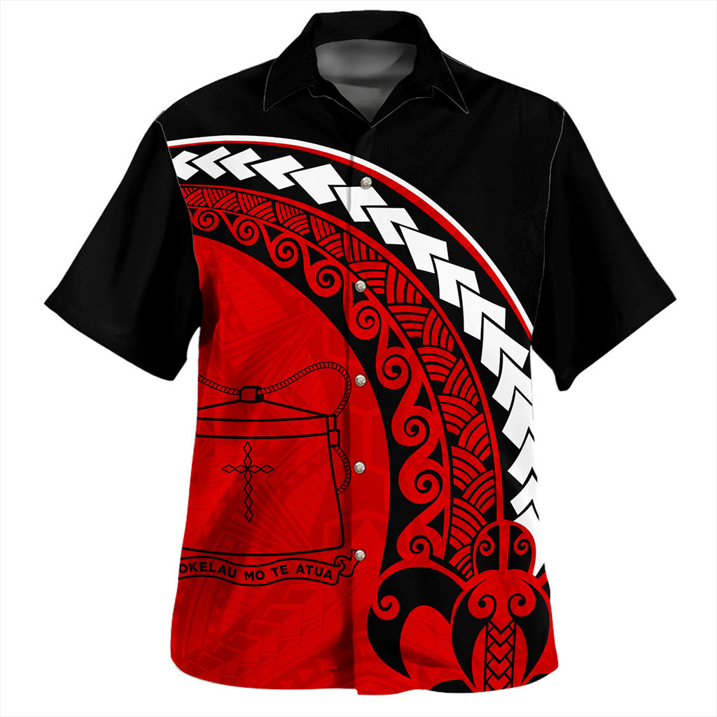 Tokelau Hawaiian Shirt Turtle Polynesian Tribal Coat Of Arms
