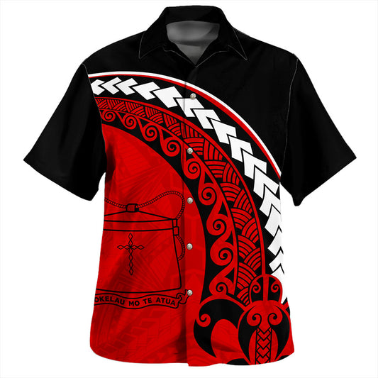 Tokelau Hawaiian Shirt Turtle Polynesian Tribal Coat Of Arms