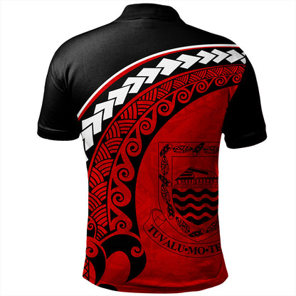 Tuvalu Polo Shirt Turtle Polynesian Tribal Coat Of Arms
