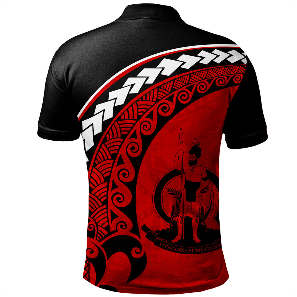 Vanuatu Polo Shirt Turtle Polynesian Tribal Coat Of Arms