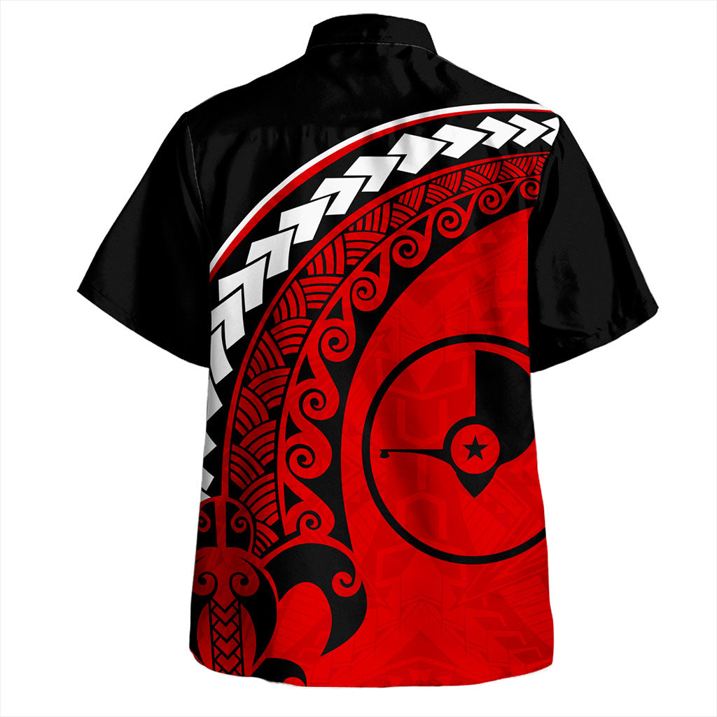 Guam Hawaiian Shirt Hibiscus Flowers Vintage Style