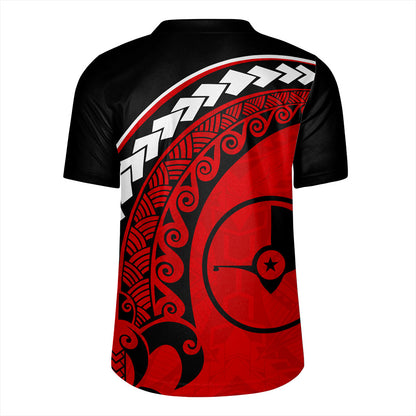 Yap State Rugby Jersey Turtle Polynesian Tribal Coat Of Arms