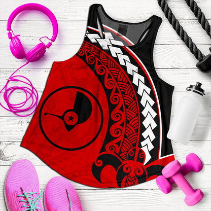 Yap State Women Tank Turtle Polynesian Tribal Coat Of Arms