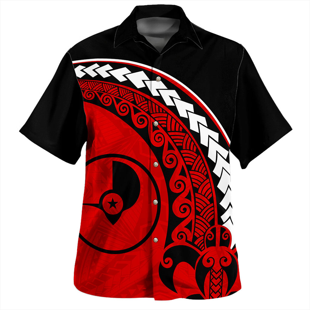 Yap State Hawaiian Shirt Turtle Polynesian Tribal Coat Of Arms
