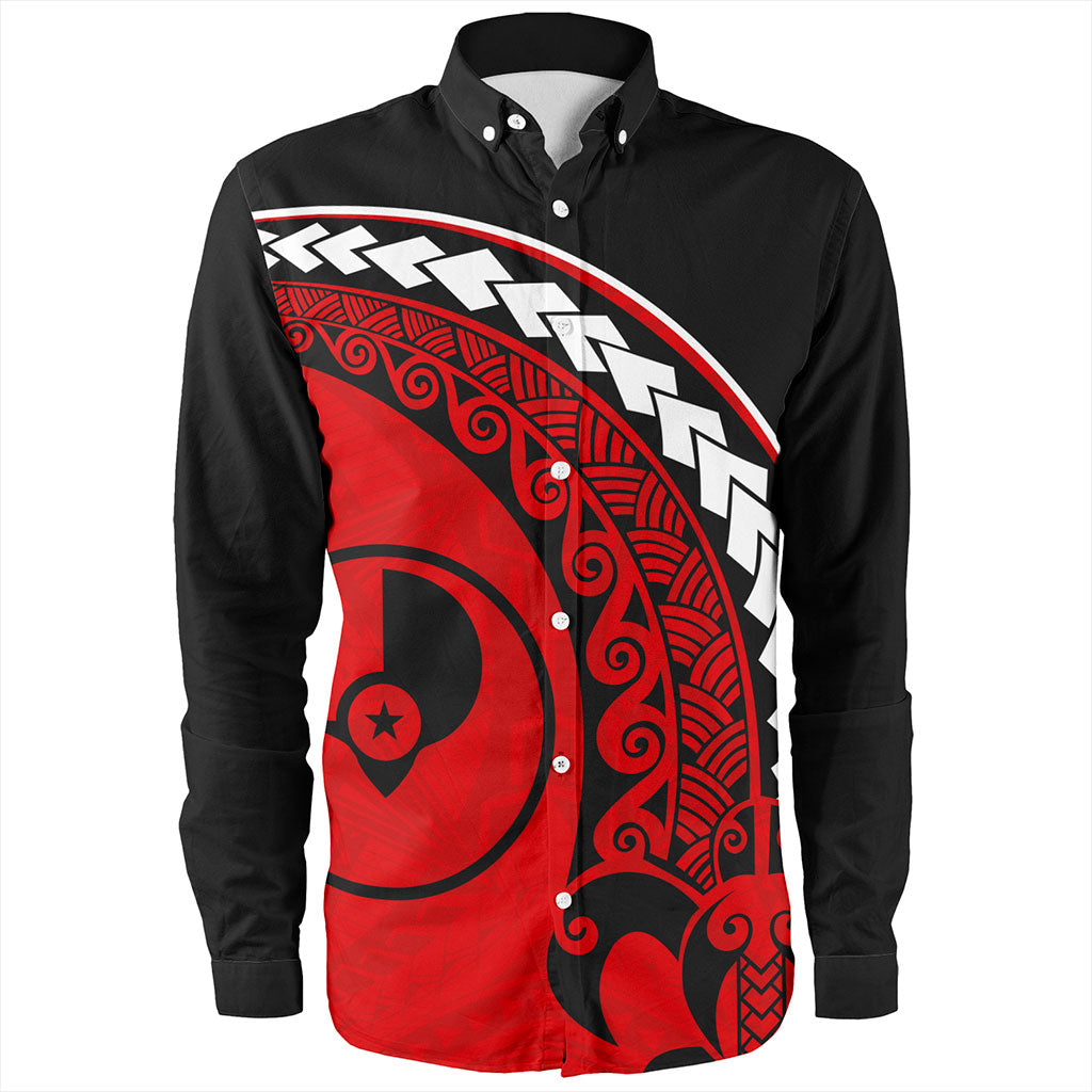 Yap State Long Sleeve Shirt Turtle Polynesian Tribal Coat Of Arms