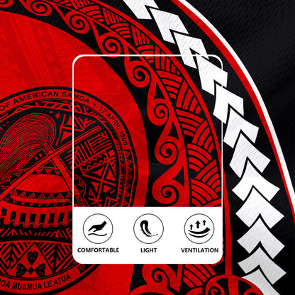 American Samoa Rugby Jersey Turtle Polynesian Tribal Coat Of Arms