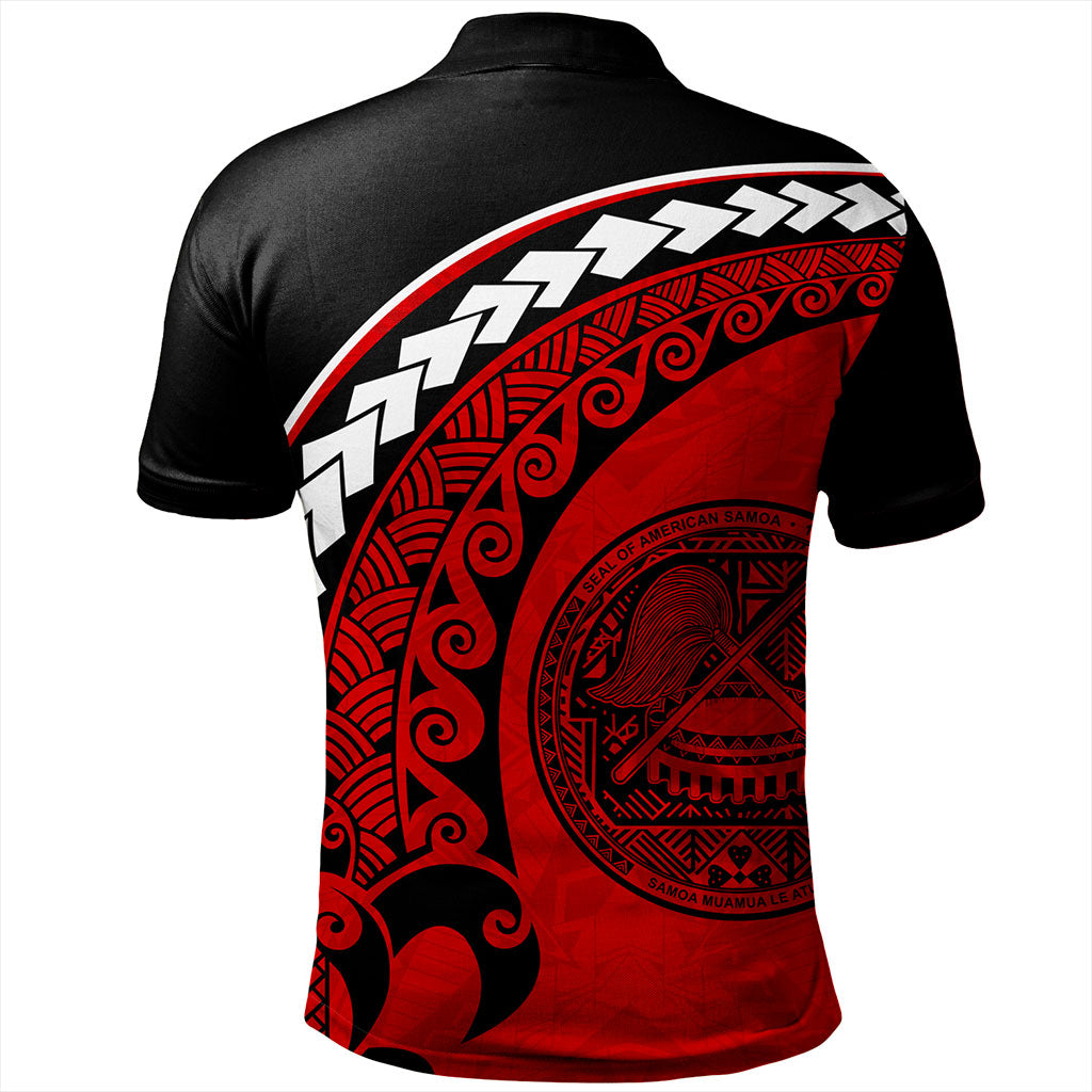 American Samoa Polo Shirt Turtle Polynesian Tribal Coat Of Arms
