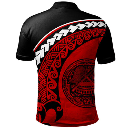 American Samoa Polo Shirt Turtle Polynesian Tribal Coat Of Arms