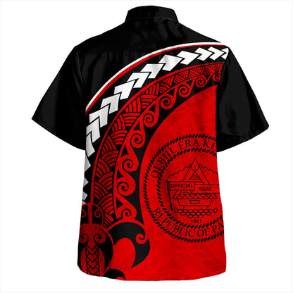 Palau Hawaiian Shirt Turtle Polynesian Tribal Coat Of Arms