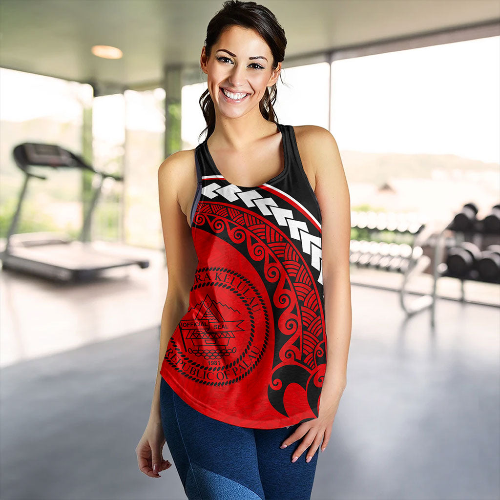 Palau Women Tank Turtle Polynesian Tribal Coat Of Arms