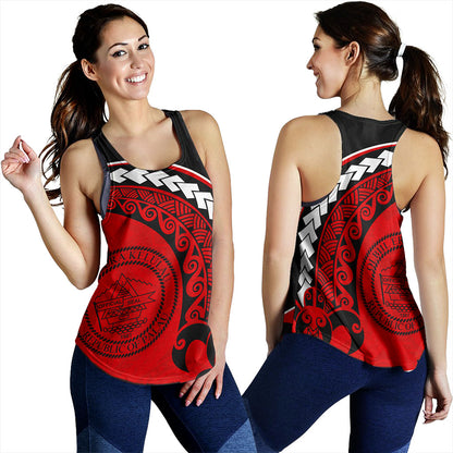 Palau Women Tank Turtle Polynesian Tribal Coat Of Arms