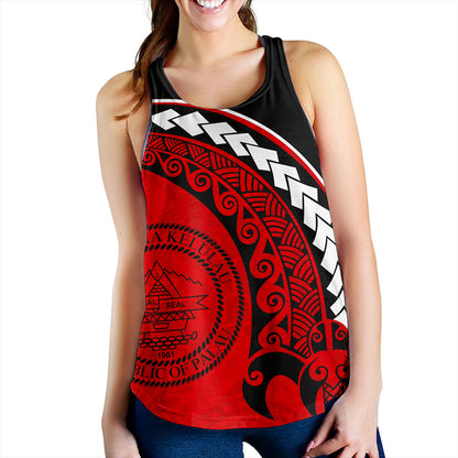 Palau Women Tank Turtle Polynesian Tribal Coat Of Arms